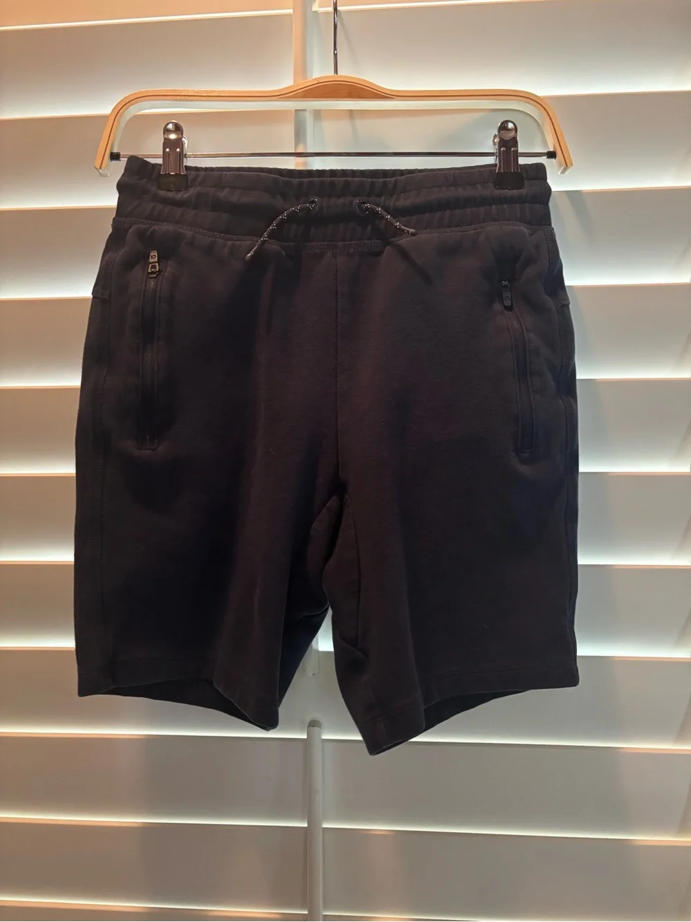 GAP Navy Blue Athletic Drawstring Shorts with Zip Pockets